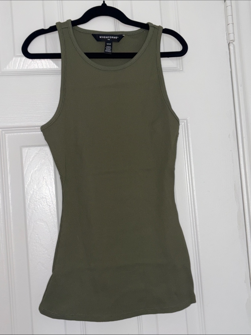 White House Black Market Green Forme Rib XXS Top